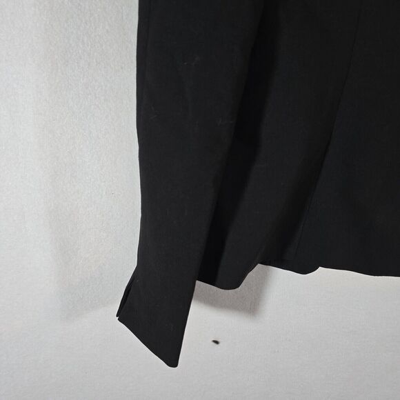 BEBE Women's Blazer Jacket Size 6 Black Peplum 3 Clasp Closure, coat Gently - Picture 9 of 10